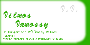 vilmos vamossy business card